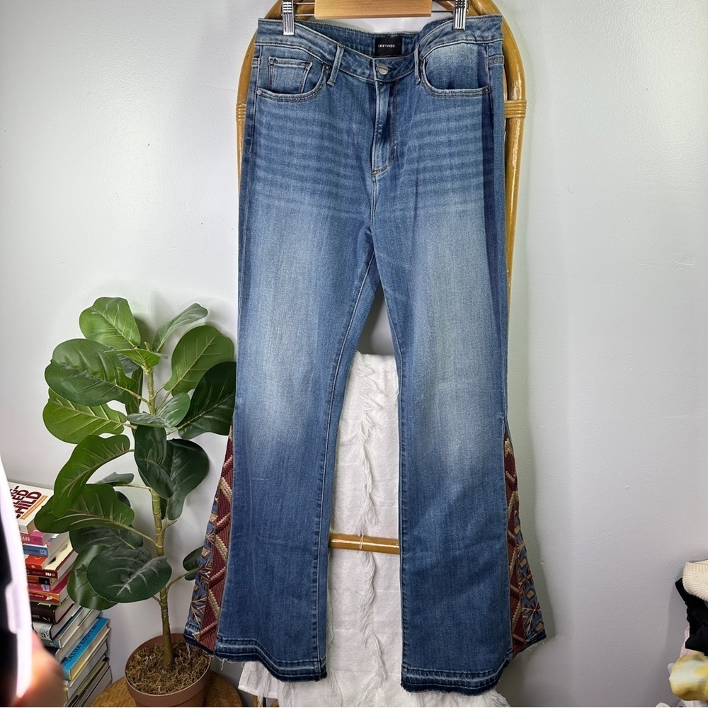 Driftwood Boho Patterned Farrah Flare Jeans sz 32